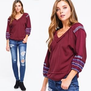 Lightweight Waffle Knit Top